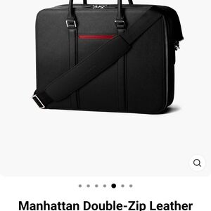 Maverick & Co Manhattan Double Zip Leather Briefcase